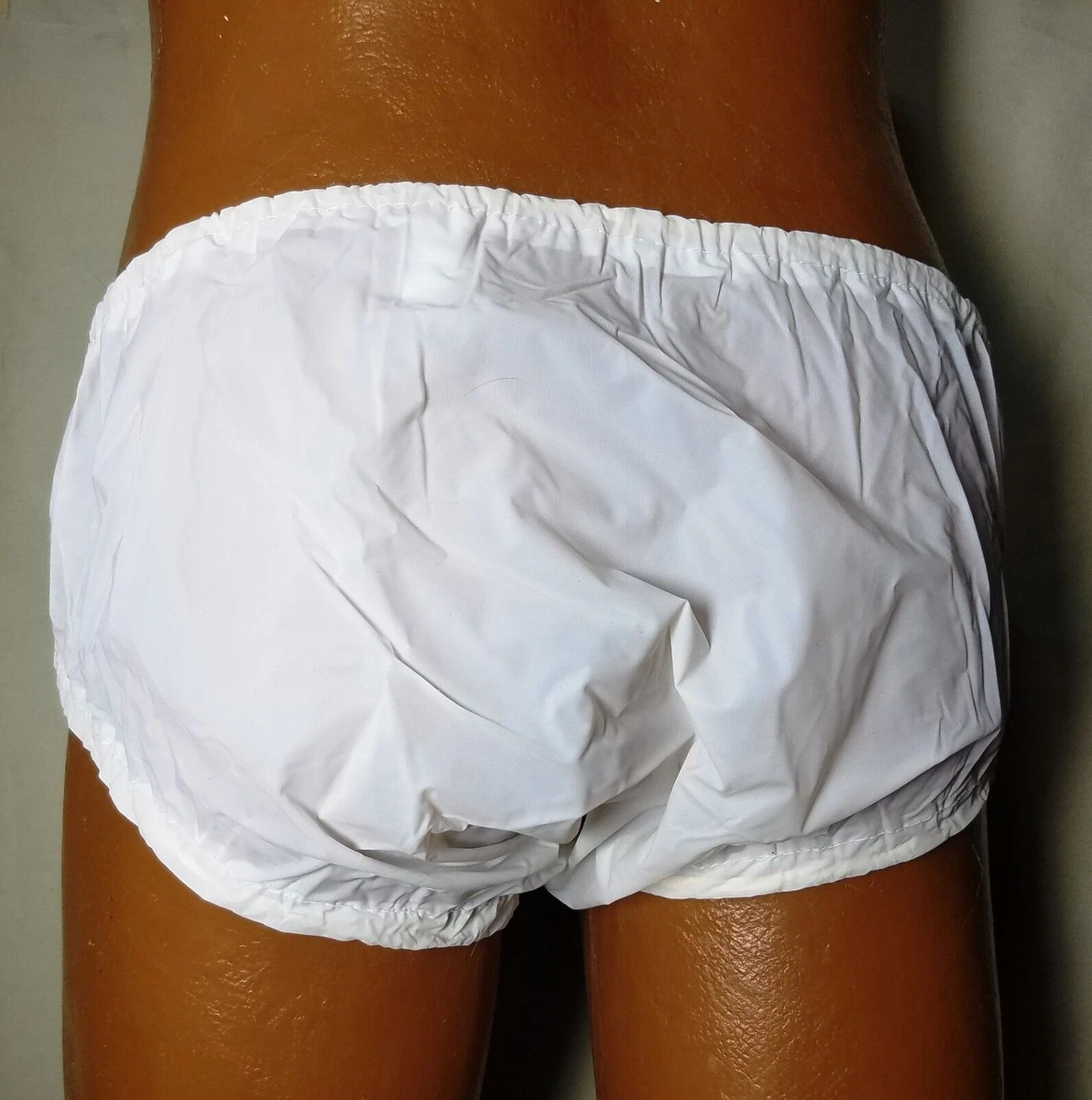 White vinyl shop shorts