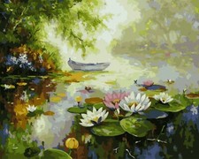 Clever Monsters Lily Pond Paint By Number Kit Framed DIY Art 16x20