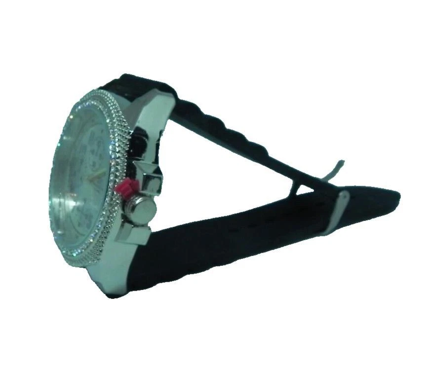 Techno King Watch Mens Black Silicone Band Fashion Dressy Party Hip Hop NEW - Image 3 of 4