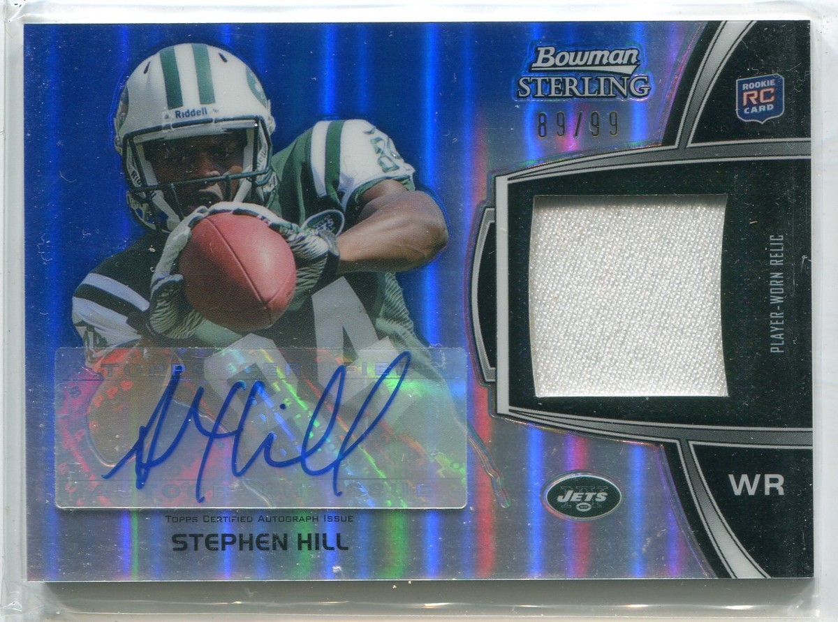 ゲームセンター・ゲームカード BOWMAN STERLING 2012 Bowman Sterling Stephen Hill BLUE REFRACTOR PATCH RELIC AUTO
