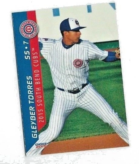 Leaf ExclEd Gleyber Torres 2017 autógrafo de novato Yankees auto comp Bowman cromo Foto 3 de 3