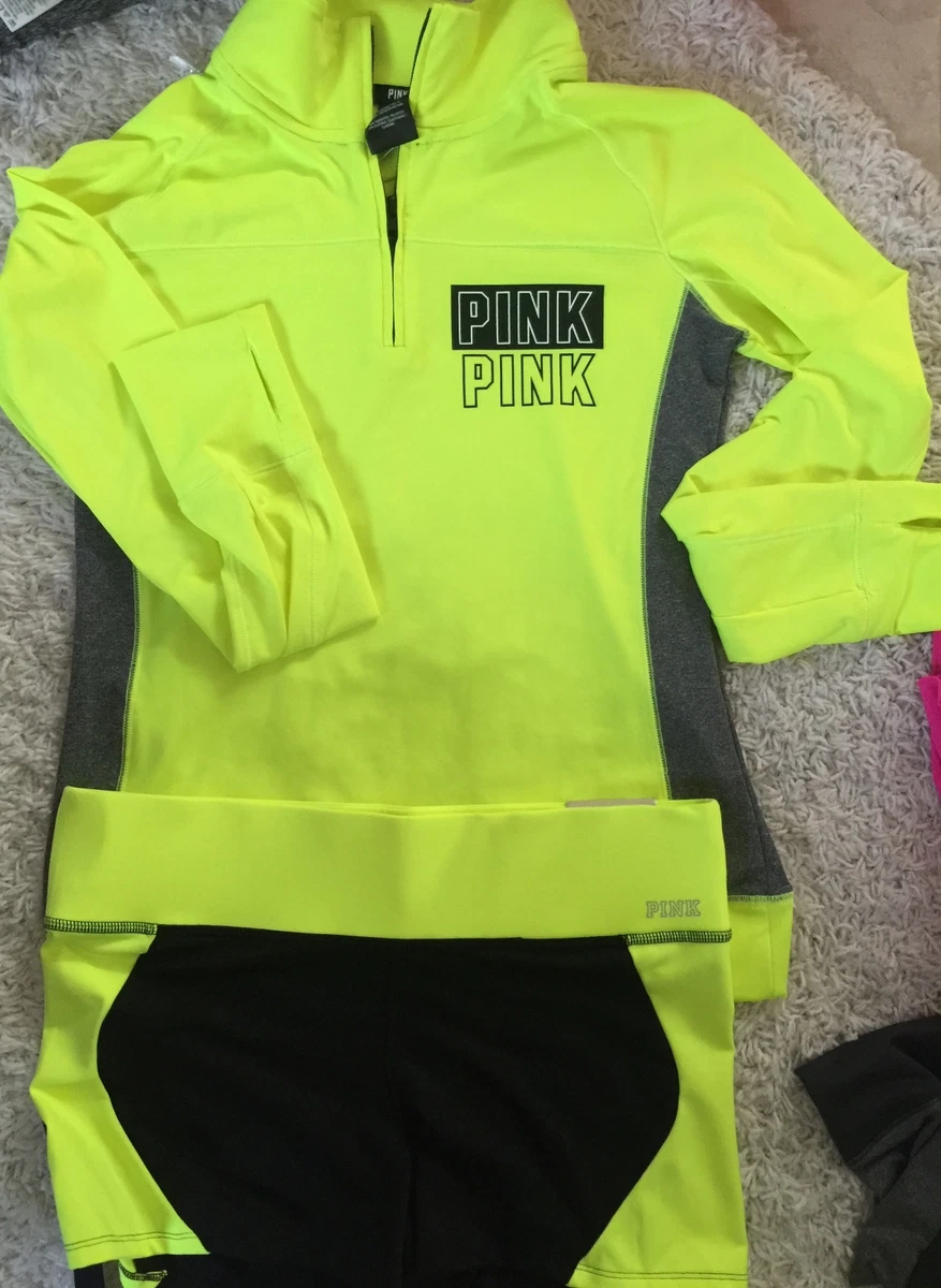 Victoria's Secret Pink Ultimate Hoodie Yoga Jacket Neon Shorts