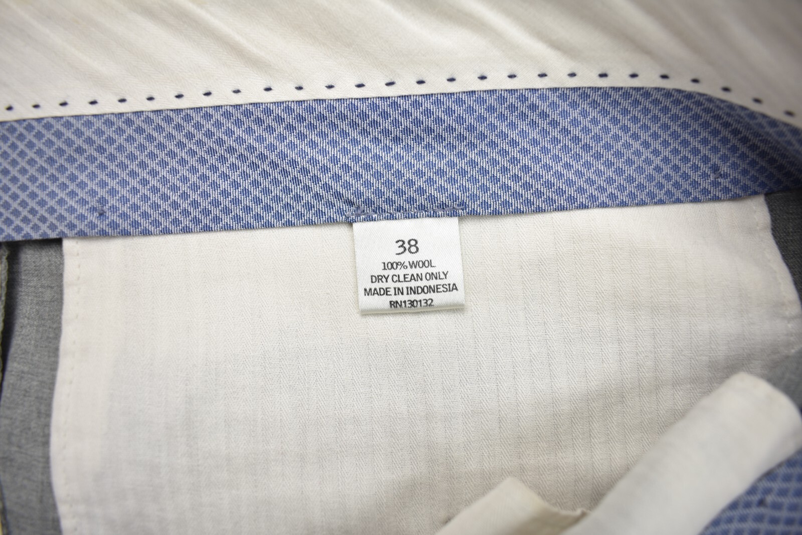 Hart Schaffner Marx Solid Light Gray Wool Dress P… - image 6