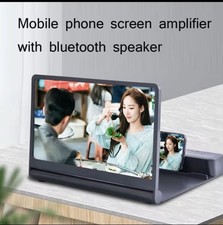 Cell Phone Screen Amplifier HD Portable 12/10inch Video Magnifier Stand