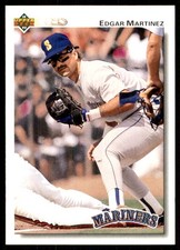Edgar Martinez 1992 Upper Deck #367 Mariners MLB READ FREE SHIPPING AutographDen