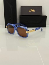 Cazal Legends Sunglasses MOD607 Brown Lens Exclusive Glasses Translucent Blue
