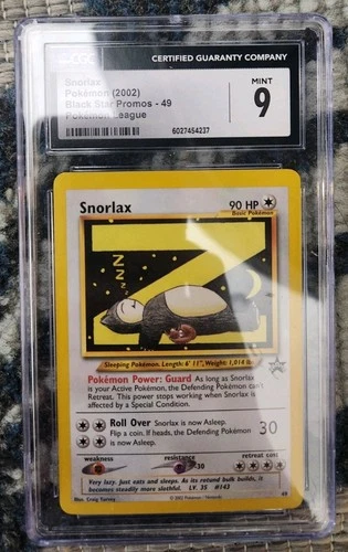 Snorlax #49 Black Star Promo CGC 9 Pokemon Card