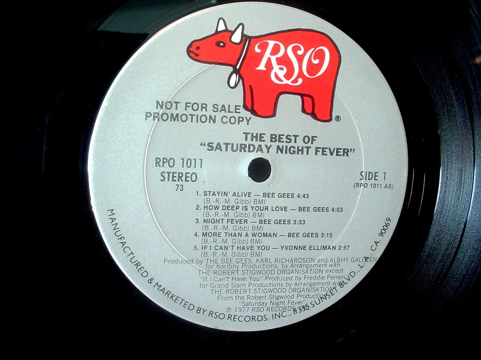 THE BEST OF SATURDAY NIGHT FEVER & GREASE PROMO LP 1978 (RSO RPO 1011) Bee Gees - Image 3 of 4