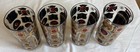 LOT OF 4 SET VINTAGE FIRE THURST EXTINGUISHER DRINKING GLASS FIREFIGHTER GOLD NR — photo 5
