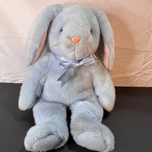 Ty Large Hippie Bunny Beanie Buddy Plush Blue Rabbit Easter Good Condition 1998
