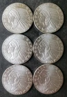 Lot of Six Golden State Mint 1/2oz Silver Rounds