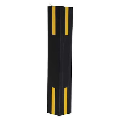 Column Protector, Blck, 72Inh, 10Inw, I-Beam, V-Pad-I-64