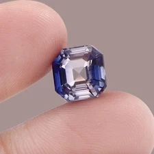 Natural Ceylon Fiery Blue Color Sapphire Rare Asscher Cut LooseGemstone 10 Ct