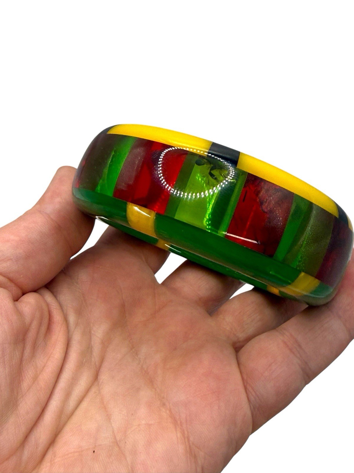 Shultz Bakelite Bracelet Checkered Checkerboard C… - image 6