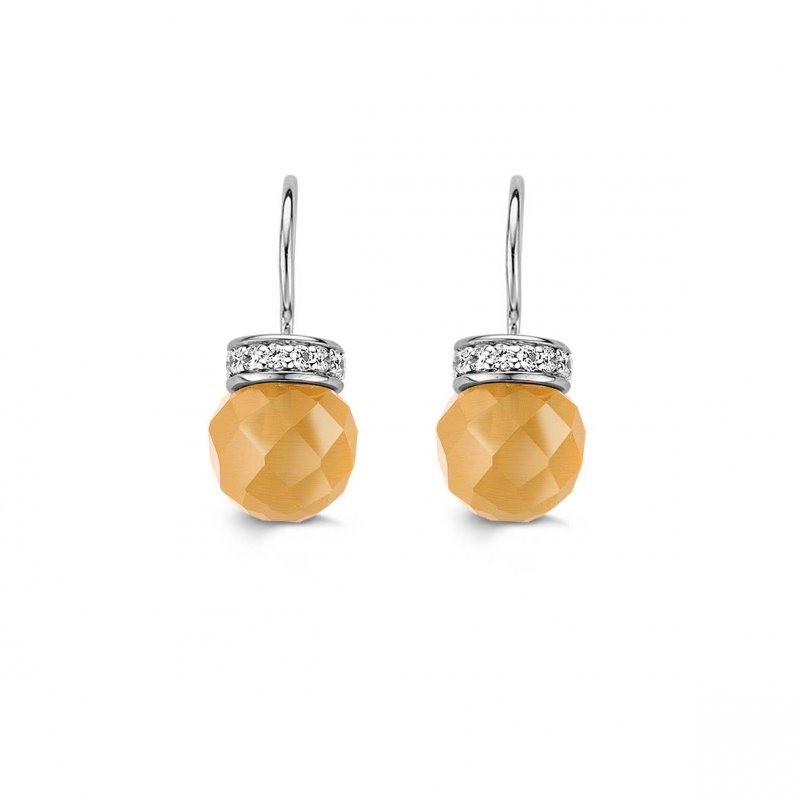 Boucles d'oreilles Ti Sento Milano en argent massif et oxydes éclatants pour femme