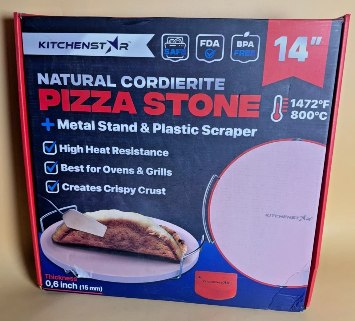 Kitchenstar 14" Pizza Stone Natural Cordierite Baking Stone New Open Box
Opens in a new window or ta