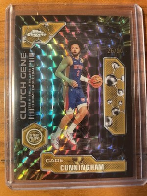 2025-26 Topps Chrome #CG-18 Cade Cunningham Clutch Gene /50 Gold