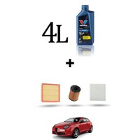 Hoffcar Wartungsset 3 Filter Und 4L ÖL FüR Alfa Romeo Mito (955) 1.4 Tb 16V Mu