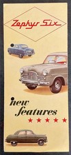 FORD Zephyr Six New Features Car Sales Brochure For 1953 Ref 1/J5677/153