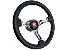 Shelby Gt500 Mustang 1965-1967 14 Black Leather Kit Ididit Chrome Spokes Shelby Gt500 Mustang 1965-1967 14 Black Leather Kit Ididit Chrome Spokes