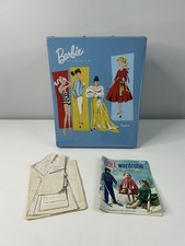 Vintage 1961 Mattel Ponytail Barbie Shiny Black Double Doll Carrying Case Pamphl