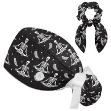 Scrub Caps with Buttons,Surgical Caps for Women Adjustable Working Cap, with