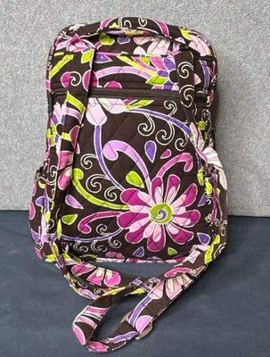 Vera Bradley Purple Floral Quilted Backpack and matching pencil case Vera Bradley Backpack Purple Punch Floral Quilted Bookbag  main image 4
