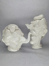 Spitting image teaptots Margaret Thatcher and Ronald Regan Luck  & Flaw