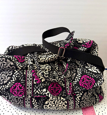 Vera Bradley Weekender Bag Canterberry Magenta Retired Travel Carry On Overnight