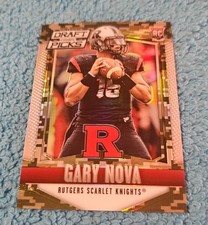 2015 Panini Prizm Draft Picks Gary Nova Rutgers Camo Rookie 149/199 #185
