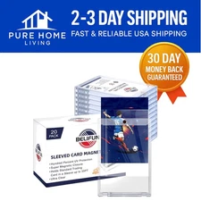 Ultimate 35PT Magnetic Card Holders - 20-Pack with UV Protection and Durability