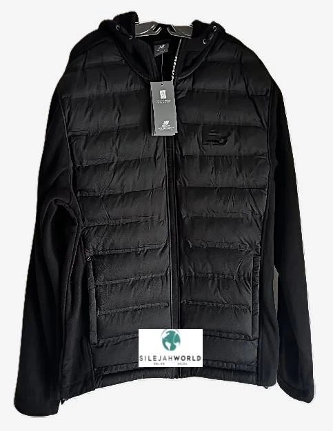 New Balance Hybrid Puffer Tech Fleece Jacket, color black, size L - Image 4 of 4