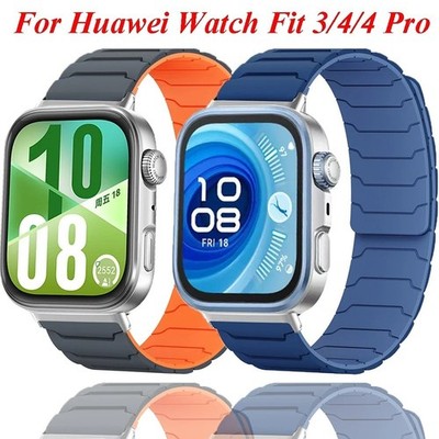 Silicone Magnetic Loop Strap For Huawei Watch Fit 3/4 Pro Bracelet Wrist Band