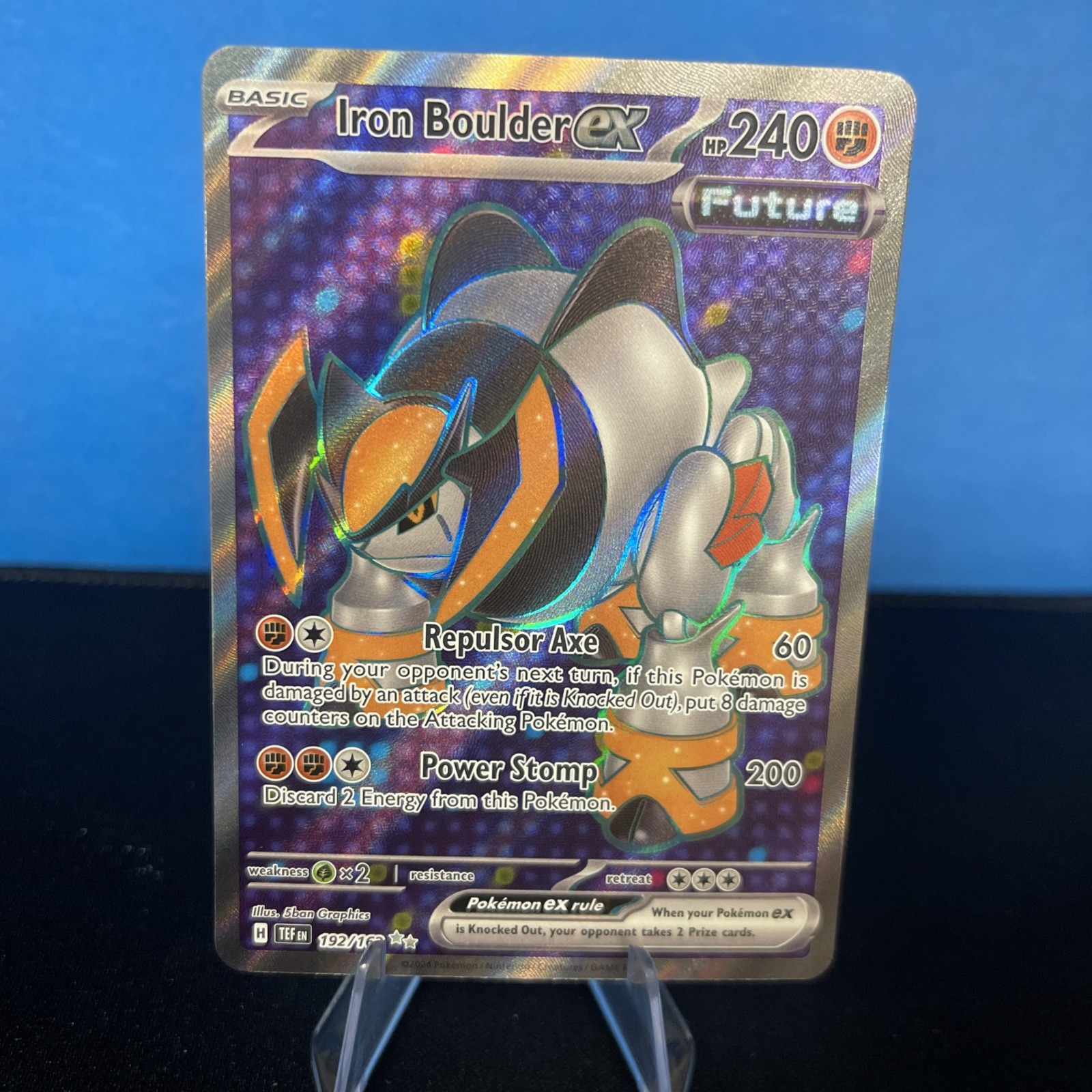 Iron Boulder ex 192/162 Temporal Forces Full Art Ultra Rare Pokemon TCG Card NM