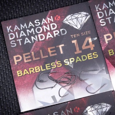 Kamasan Diamond Standard Spaten Endhaken - Pellet ohne Widerhaken - alle Größen
