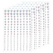 810 Pcs 3/4/5/6mm Self Adhesive Rhinestone Sticker, Colorful
