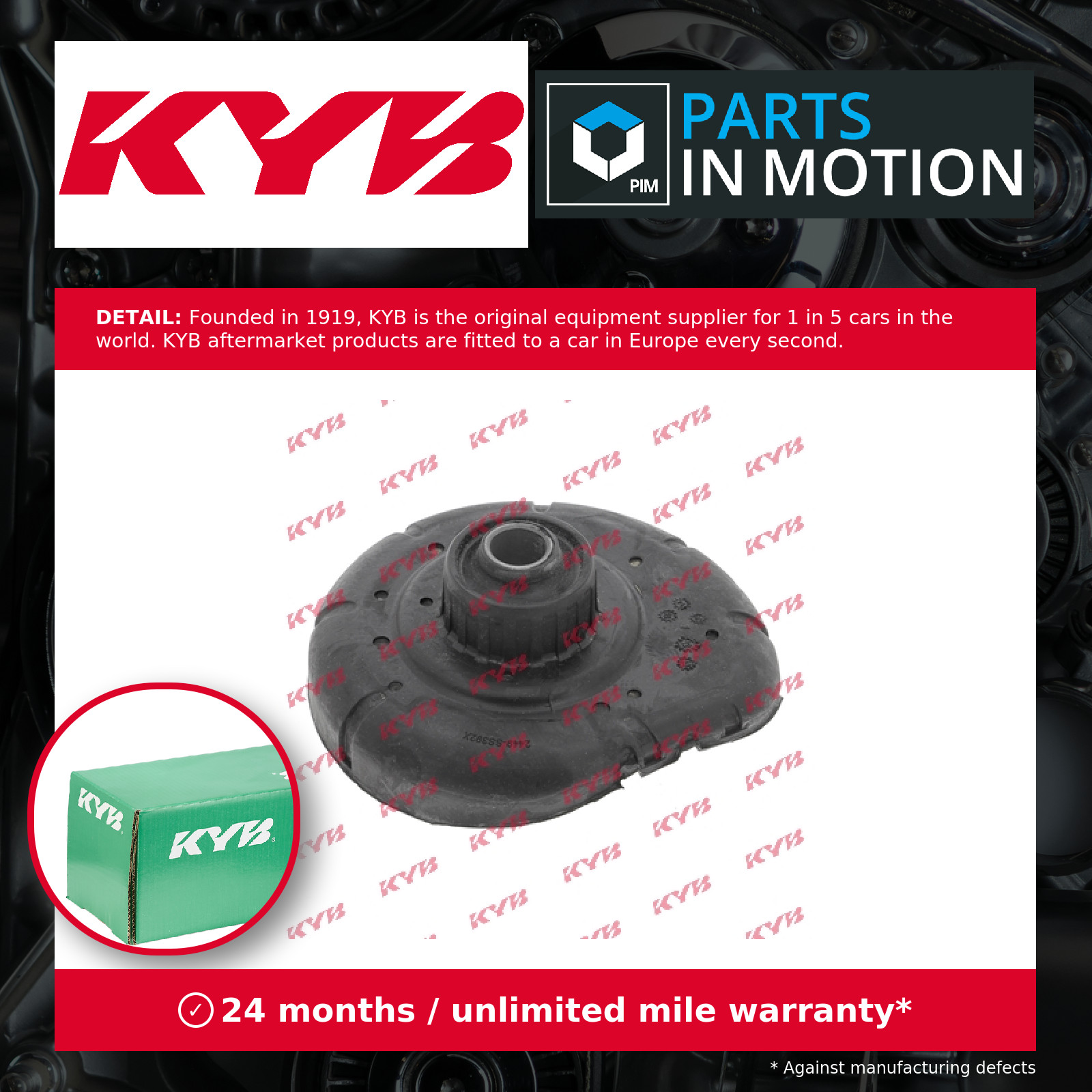 Top Strut Mounting Front SM1022 KYB 30647763 30683637 3546238 35462381 8646713