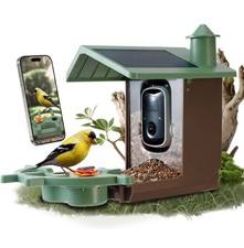 Smart bird feeder with camera, solar powered - 2K HD video, AI bird recognition