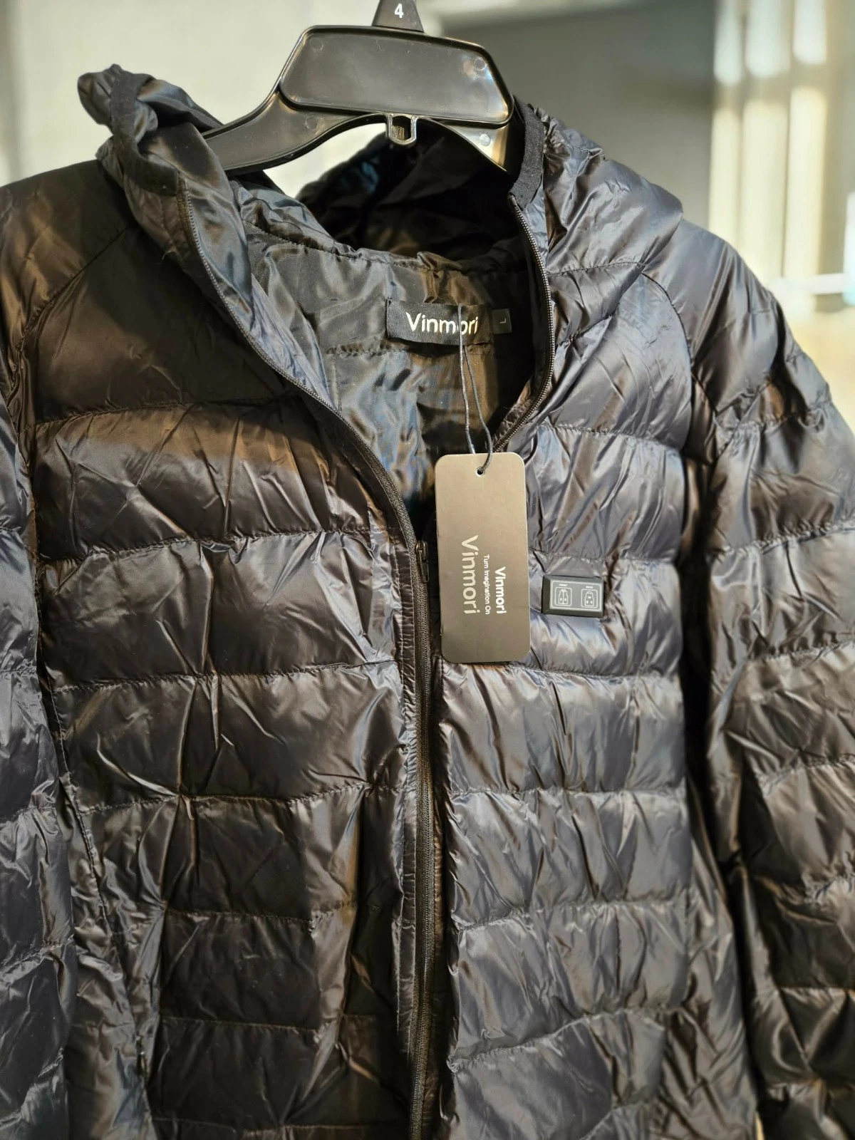 Vinmori Heated Jacket- Does NOT INCLUDE 5V USB Power Bank - Large
