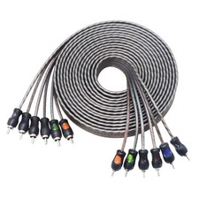 99.99 Oxygen Free Copper 17ft 6-Channel RCA Audio Cable, Twisted Pair with N...