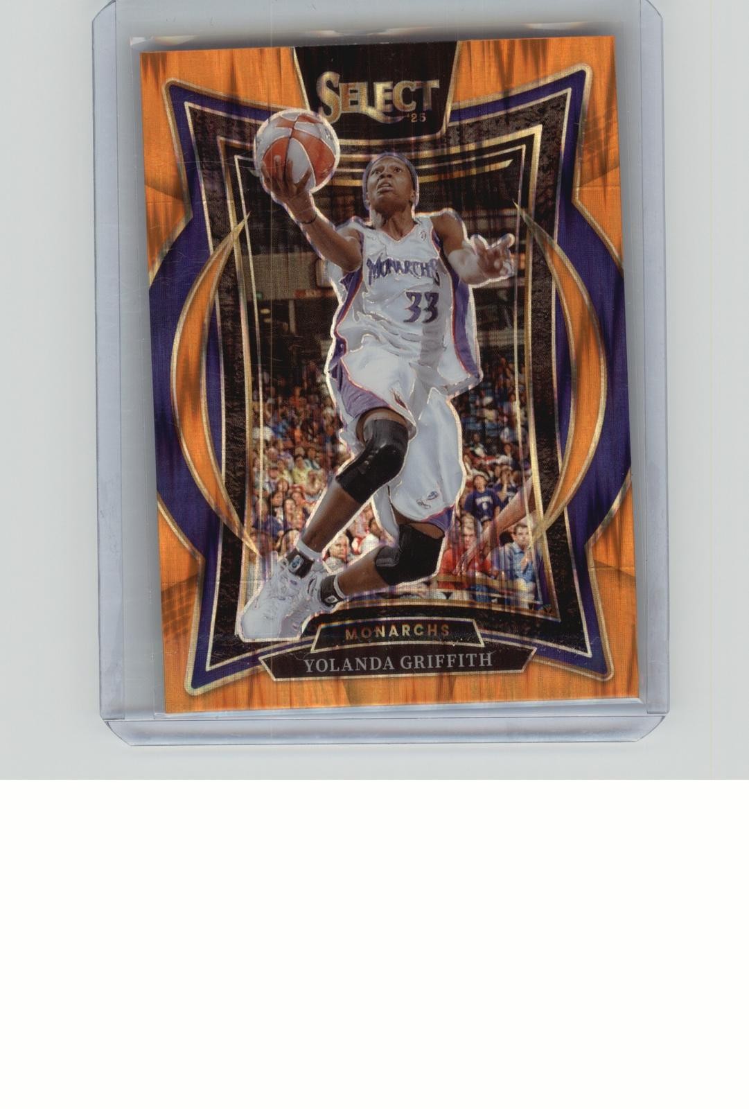 2025 Panini Select WNBA #54 Yolanda Griffith Orange Flash Prizm