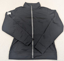 Under Armour Women s Medium UA Hero Jacket Black Full Zip Semi Fitted 1219859