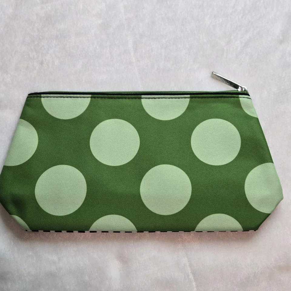 Bolso de Maquillaje Clinique Kate Spade Rayas Lunares Negro Blanco Verde Cremallera Nuevo sin Etiquetas Foto 3 de 4