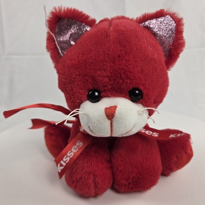 Galerie Plush Hershey's Kisses Ribbon Bow Valentine's Day Love Kitty Cat 7''
