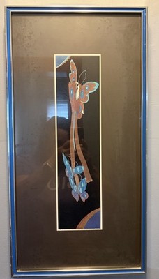 1973 John L Eastman O That I Had Wings Butterfly Framed Art Nouveau Print