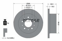 2X Textar Bremsscheibe Bremsscheiben Satz Bremsen Hinten 92116100