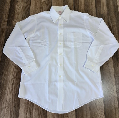 NWOT Brooks Brothers Non Iron Blue & White Shirt 16-32/33 Slim