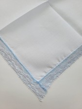 Vintage Ladies Hankie Blue Lace
