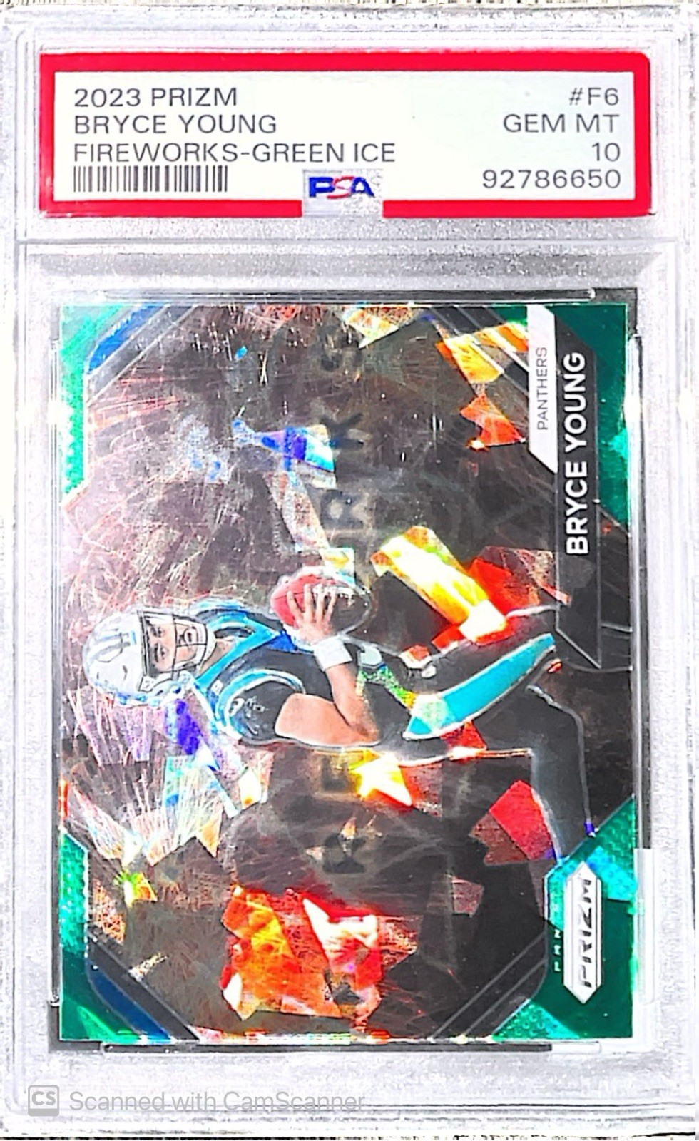 2023 Prizm Fireworks Green Ice Bryce Young PSA 10 #F-6
