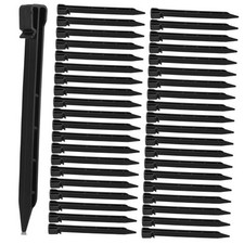 50 Pack Inflatables Stakes 10 inch Heavy Duty Black Plastic Stakes Tent Stakes